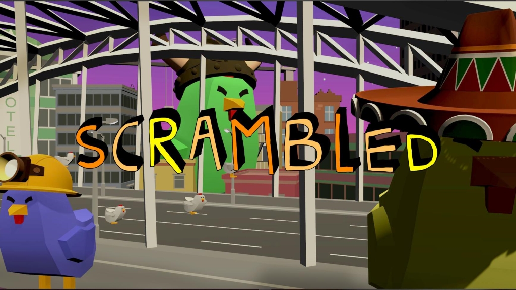 The title screen of Scrambled