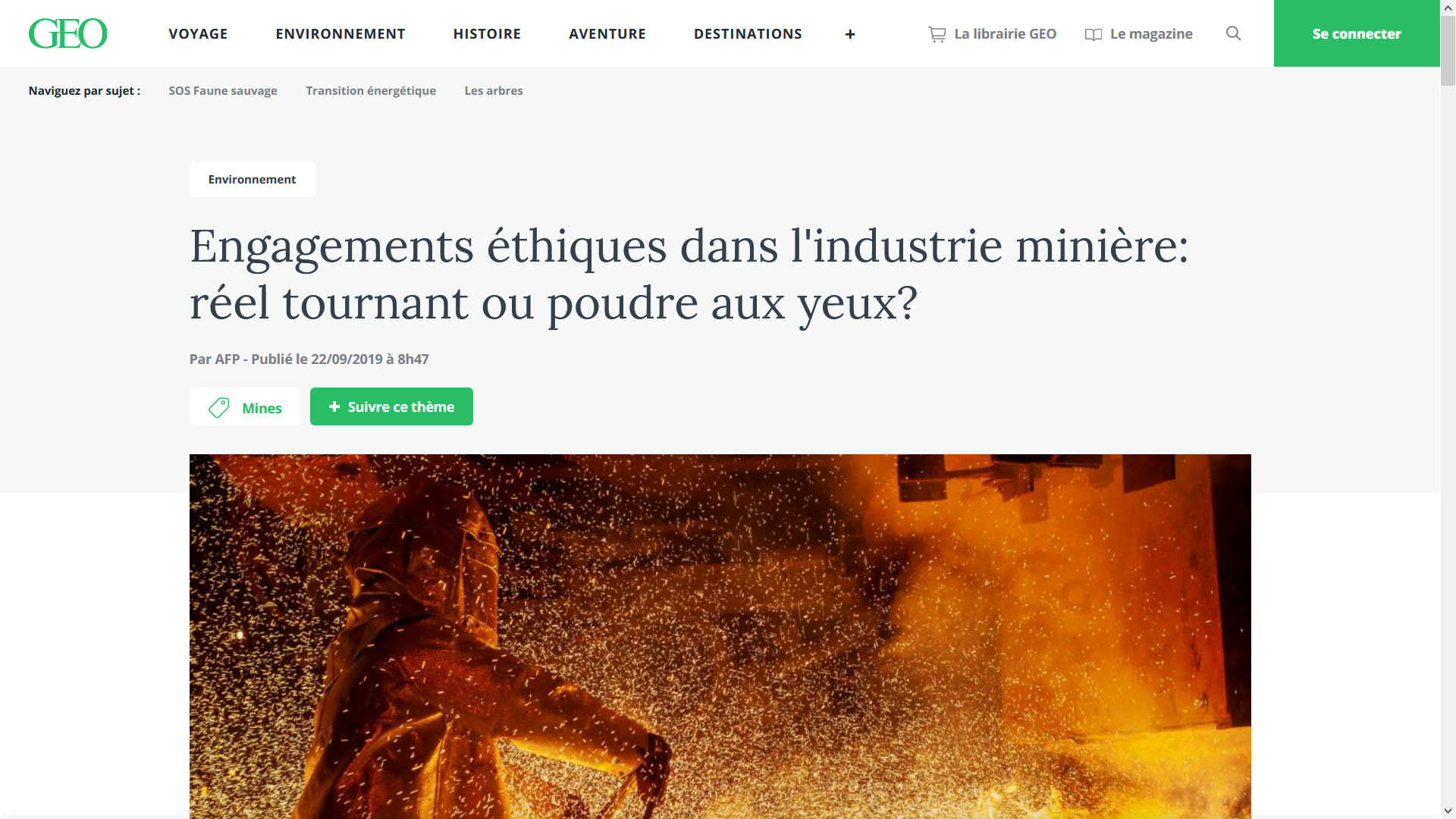 Engagements éthiques dans l'industrie minière: réel tournant ou poudre aux yeux?